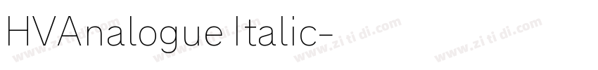 HVAnalogue Italic字体转换